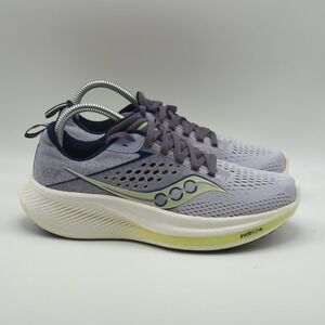 Saucony Ride 17 Running Shoes Womens Size 8 Purple PWRRUN+ Sneakers Athletic Gym